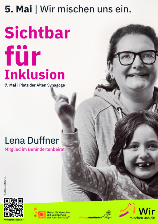 Plakat "Sichtbar für Inklusion" Lena Duffner